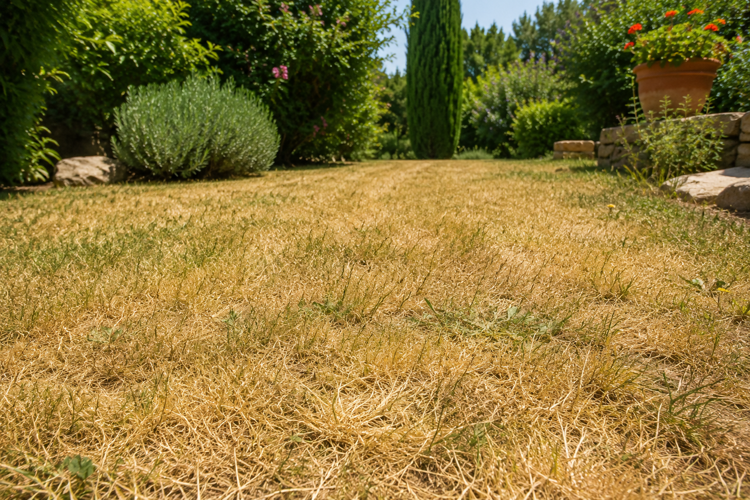 Pourquoi votre pelouse jaunit chaque été ?
