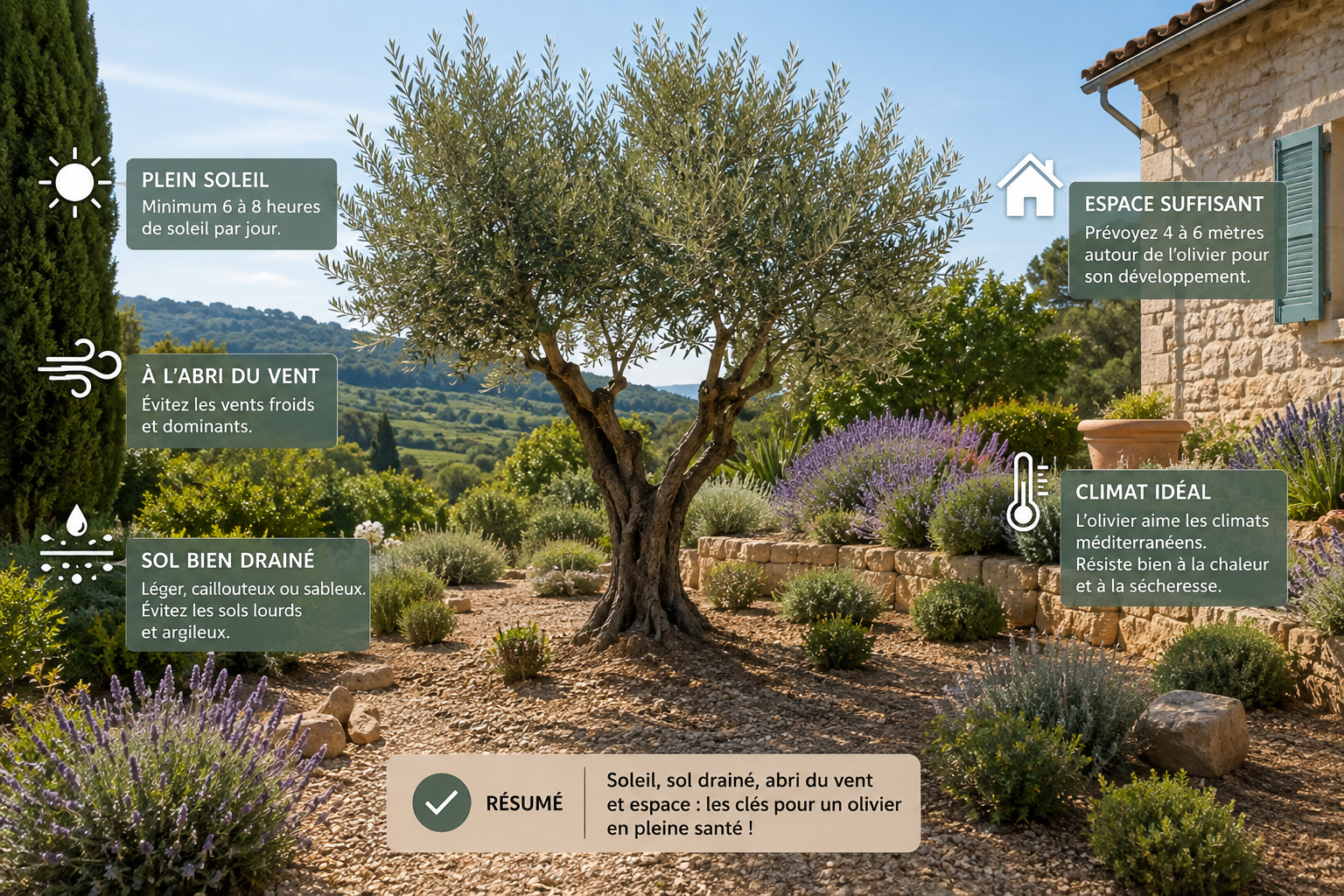 Choisir l'emplacement idéal pour planter un olivier