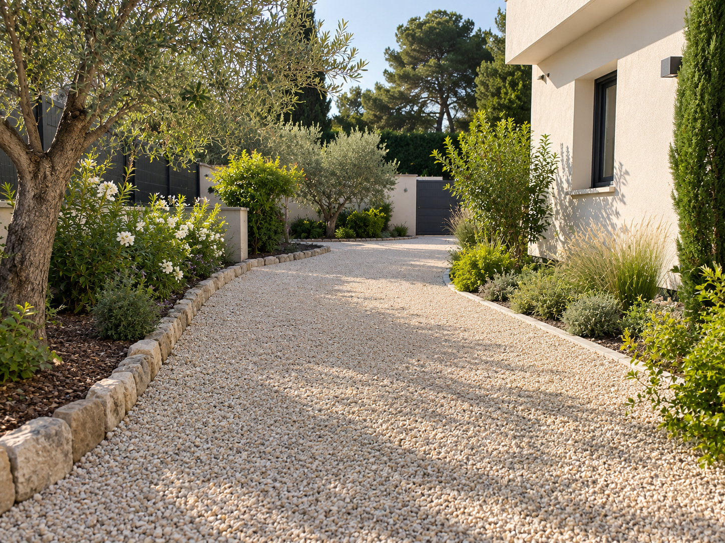 Création d'allée et de surfaces en gravier